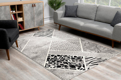 Vegas:6820 Grey Area Rug