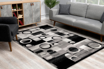 Vegas:7443 Grey Area Rug