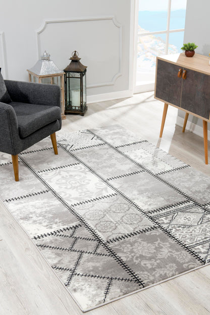 Vegas:7758 Grey Area Rug