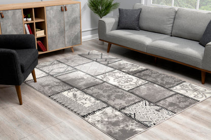 Vegas:7758 Grey Area Rug