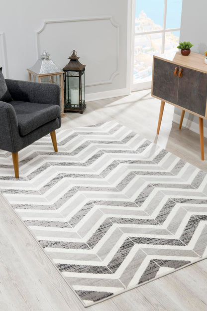 Vegas:9706 Grey Area Rug